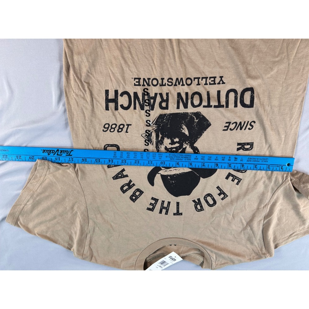 Yellowstone Dutton Ranch Ride For The Brand Rip Wheeler Graphic Tee‎ Tan Small - Picture 6 of 8